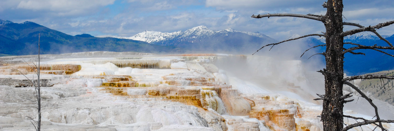 Mammoth terrace in Yellowstone Park