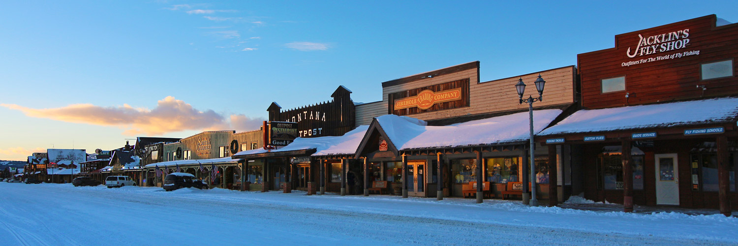 West Yellowstone, Montana in Winter