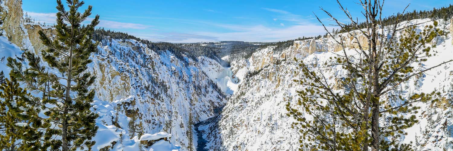 Grand Canyon of the Yellowstone in winter