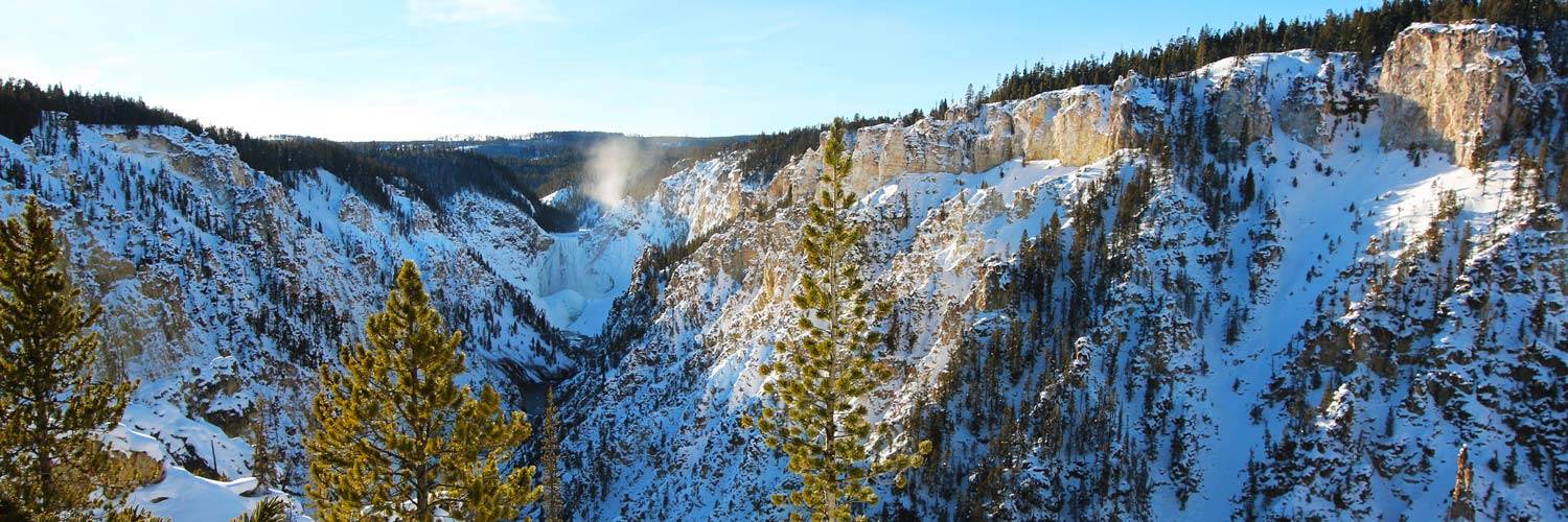 The Grand Canyon of the Yellowstone in winter