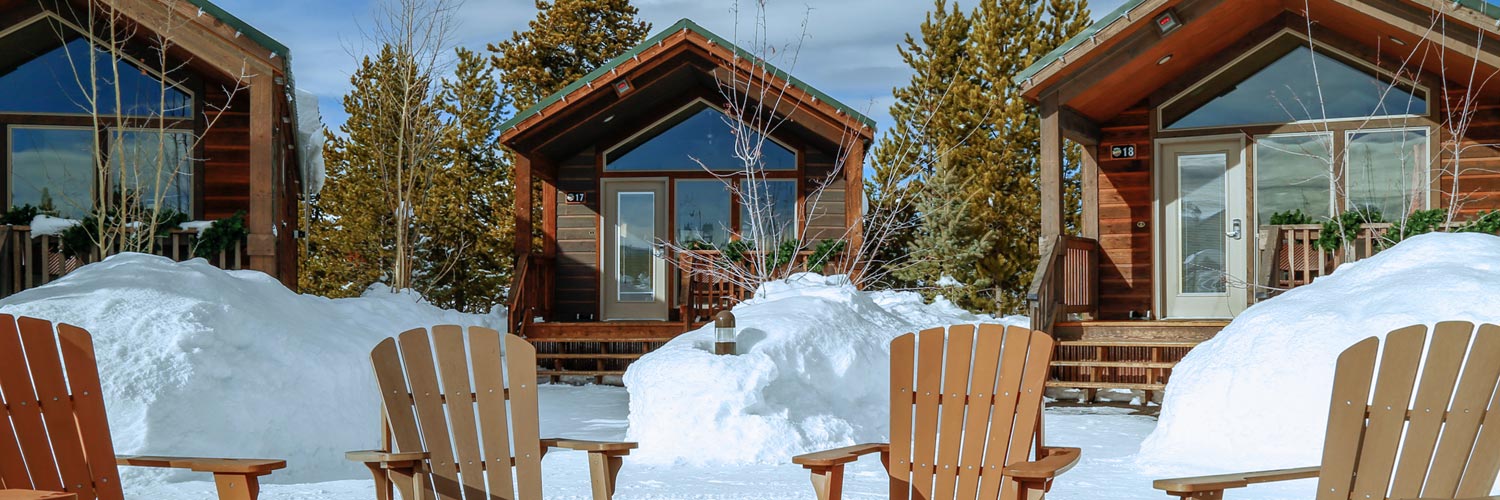 Explorer Cabins at Yellowstone during winter