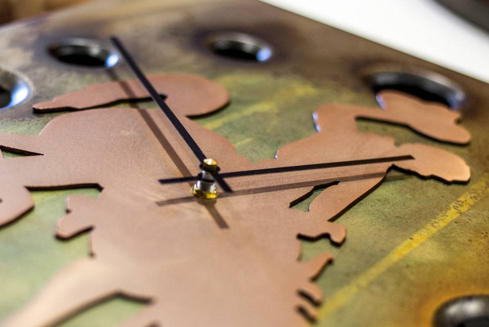 Cowboy clock available for purchase at Yellowstone General Stores