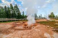 A boiling mud pot in Yellowstone National Park