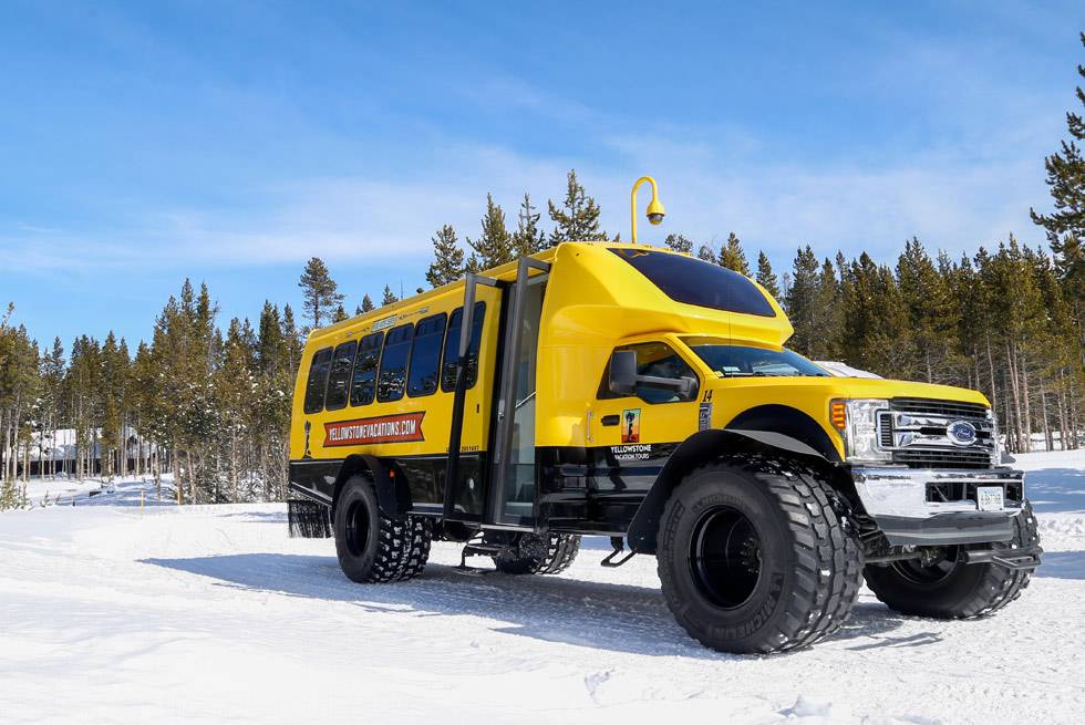 Yellowstone National Park snowcoach tours with Yellowstone Vacation Tours