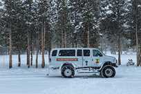 A Yellowstone Vacation Tours snowcoach from Gardiner, MT