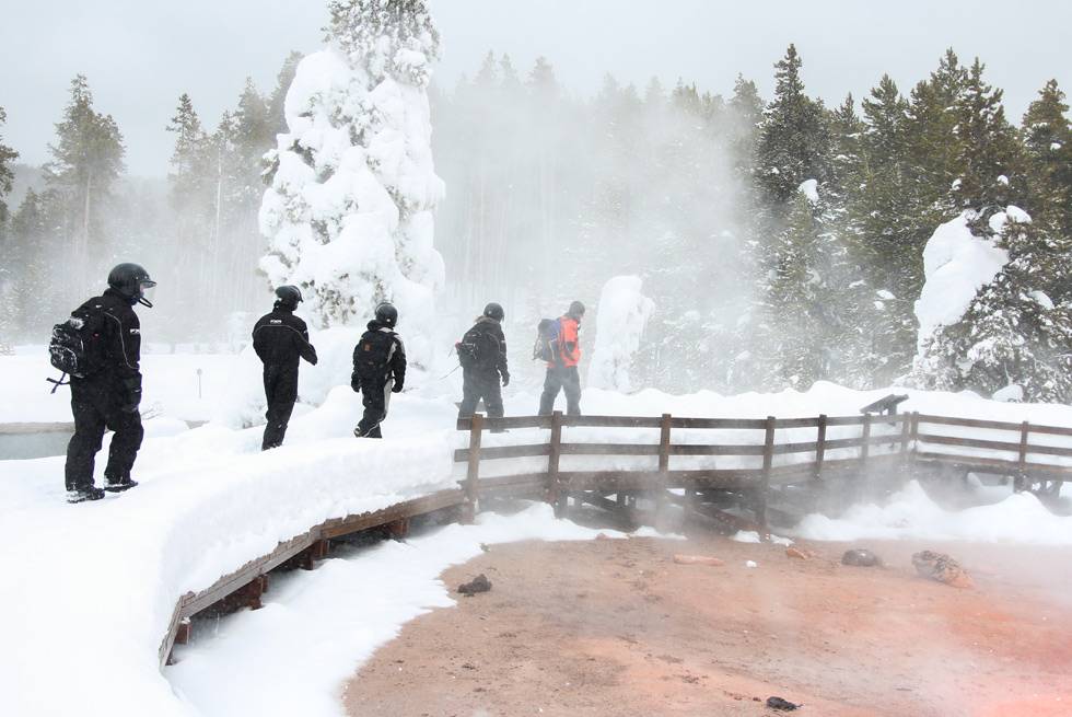 Yellowstone's thermal features are even "steamier" than normal when you visit in winter.