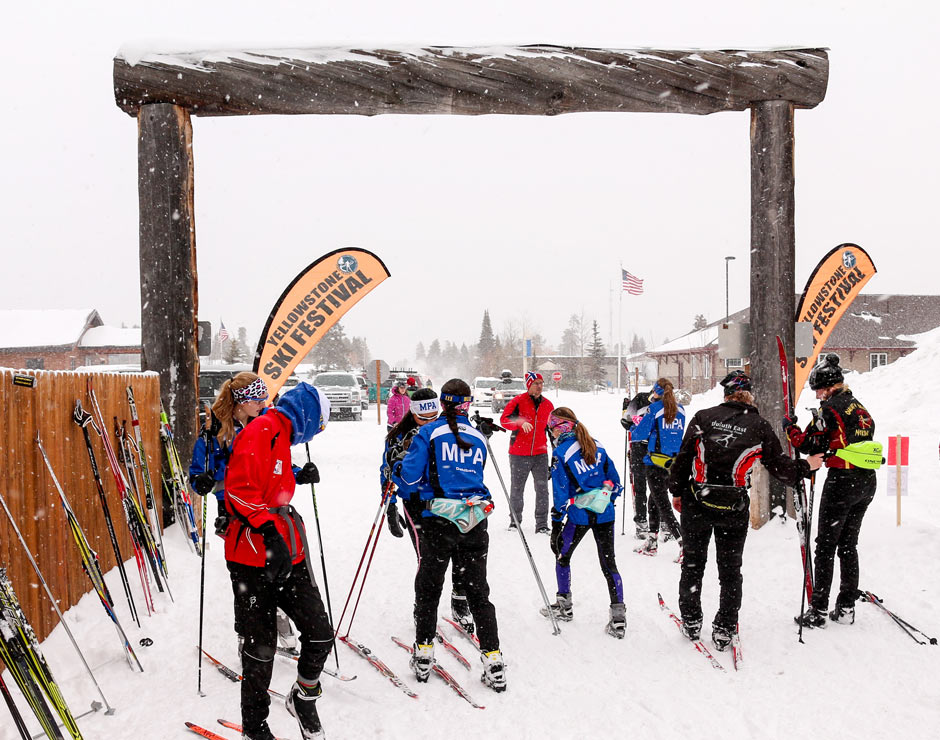 Skiers prepare for the annual Yellowstone Ski Festival